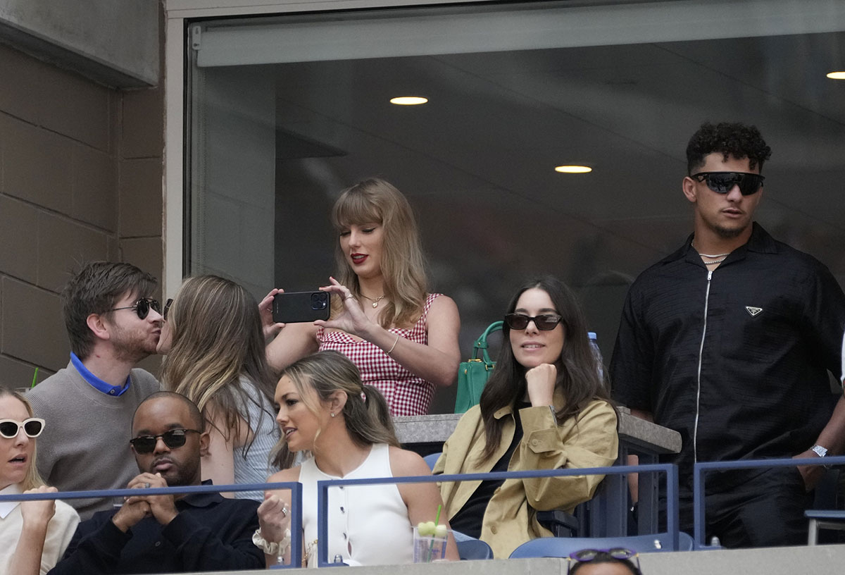 Taylor Swift and Patrick Mahomes at the 2024 U.S. Open on September 8.