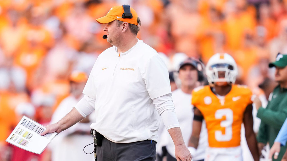 Tennessee head coach Josh Heupel during an SEC conference game between Tennessee and Alabama