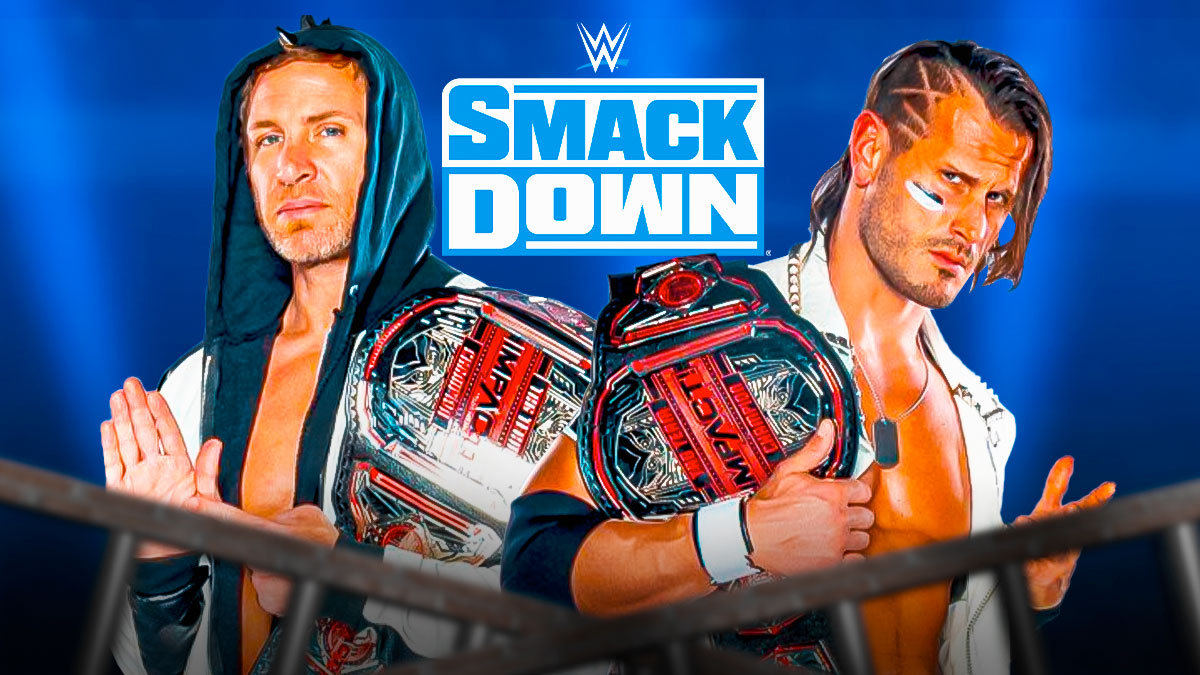 The Motor City Machine Guns with the SmackDown logo as the background.