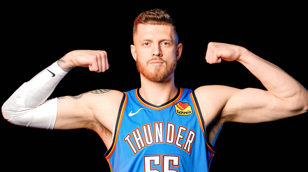 Isaiah Hartenstein is pictured during the Thunder media day