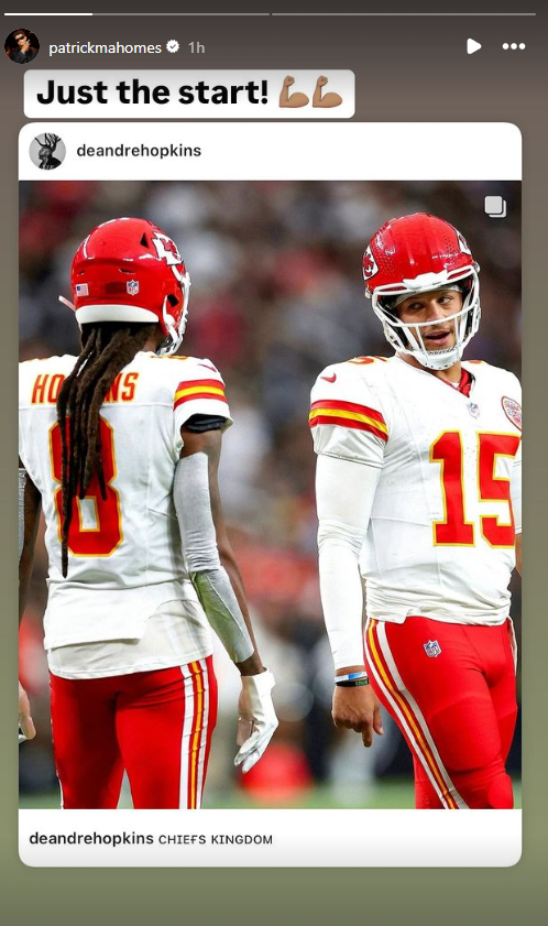 Patrick Mahomes Instagram story