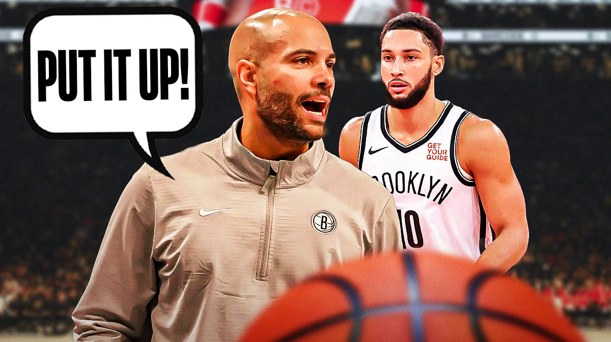 Jordi Fernandez saying "Put it up!" to Ben Simmons