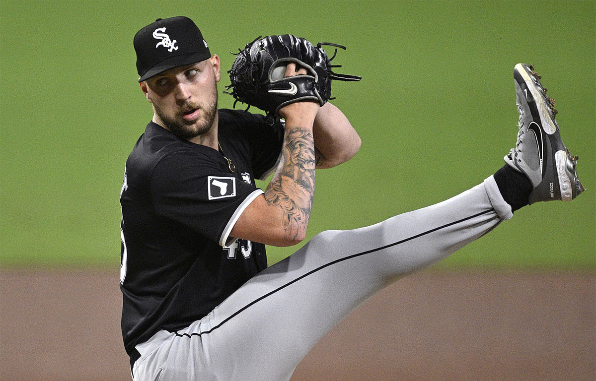 Chicago White Sox starting pitcher Garrett Crochet (45) pitches against the San Diego Padres during the second inning at Petco Park.