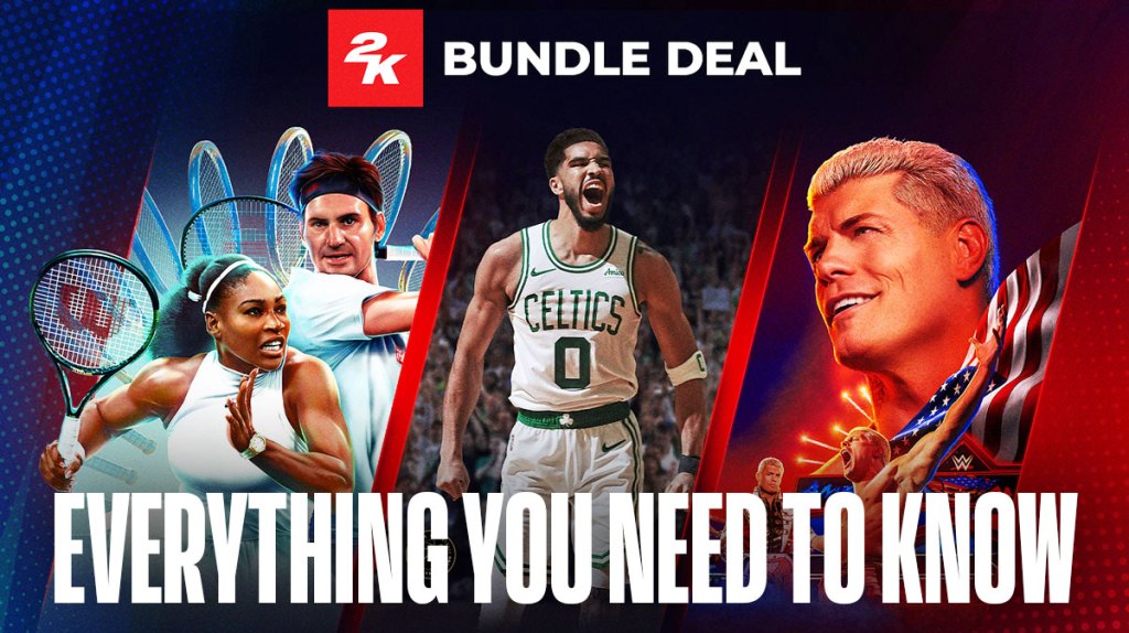 2K Bundle Includes NBA 2K25, TopSpin 2K25, and WWE 2K24