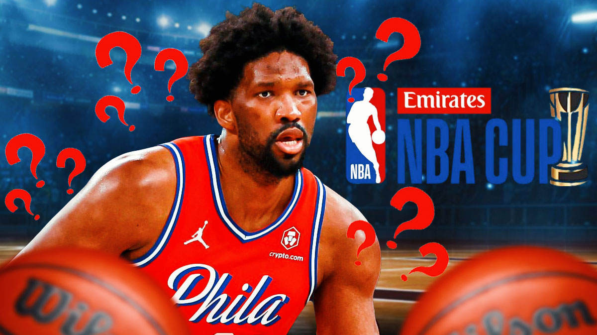 76ers' Joel Embiid surrounded by question marks