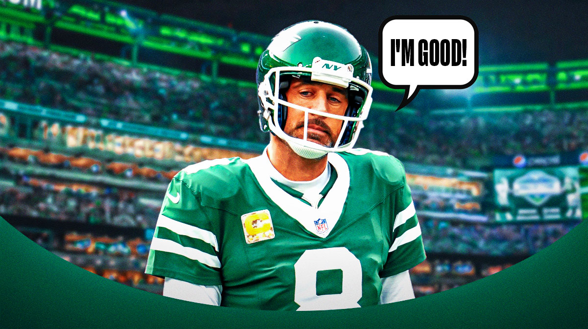 Quarterback Aaron Rodgers is off the New York Jets injury report