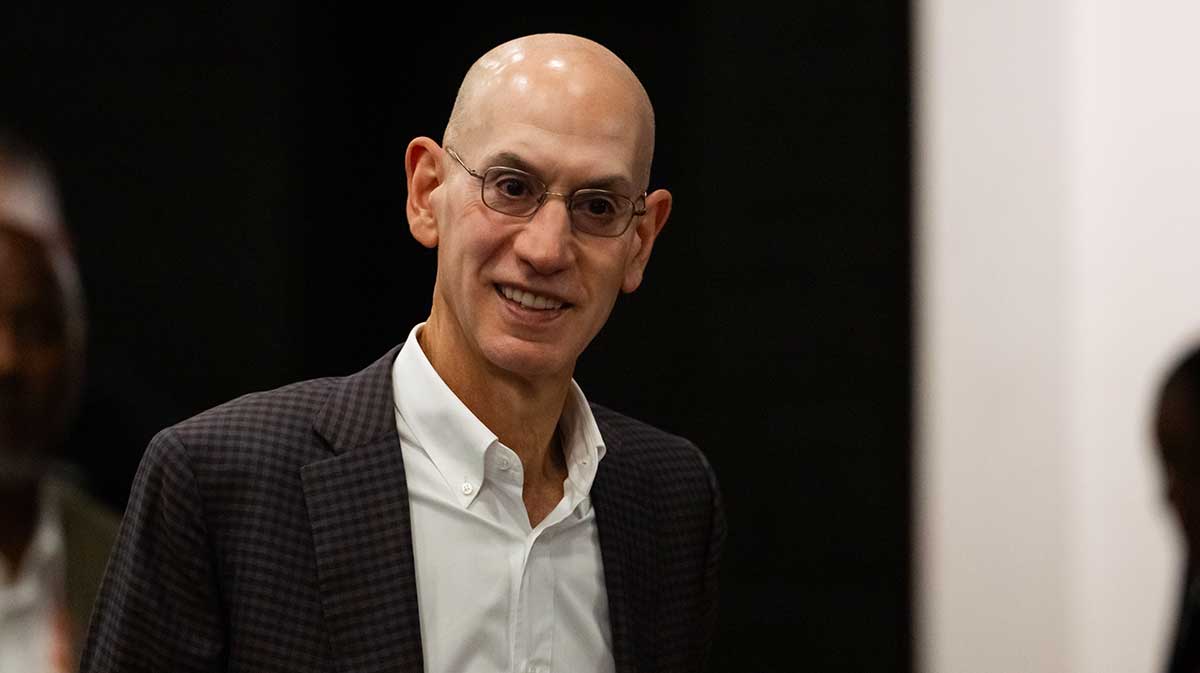 NBA commissioner Adam Silver arrives prior to the WNBA All Star Game at Footprint Center.