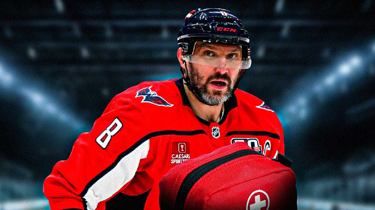 Alex Ovechkin with a first aid kit next to him