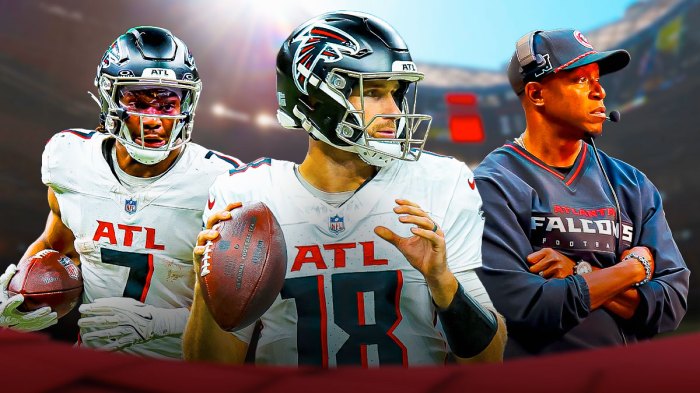 Falcons' Kirk Cousins, Bijan Robinson, Raheem Morris ahead of Week 11 matchup versus Broncos.