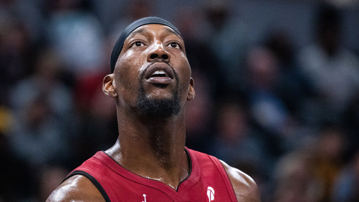 Miami Heat center Bam Adebayo (13) in the second half against the Indiana Pacers at Gainbridge Fieldhouse.