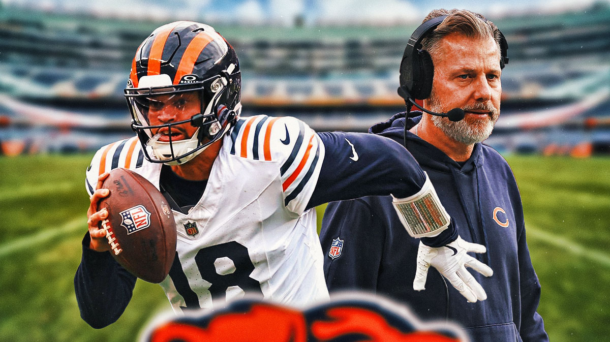 Caleb Williams and Matt Eberflus