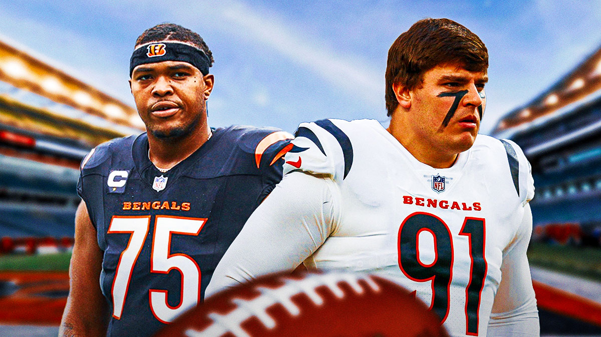 Cincinnati Bengals players Orlando Brown Jr. and Trey Hendrickson