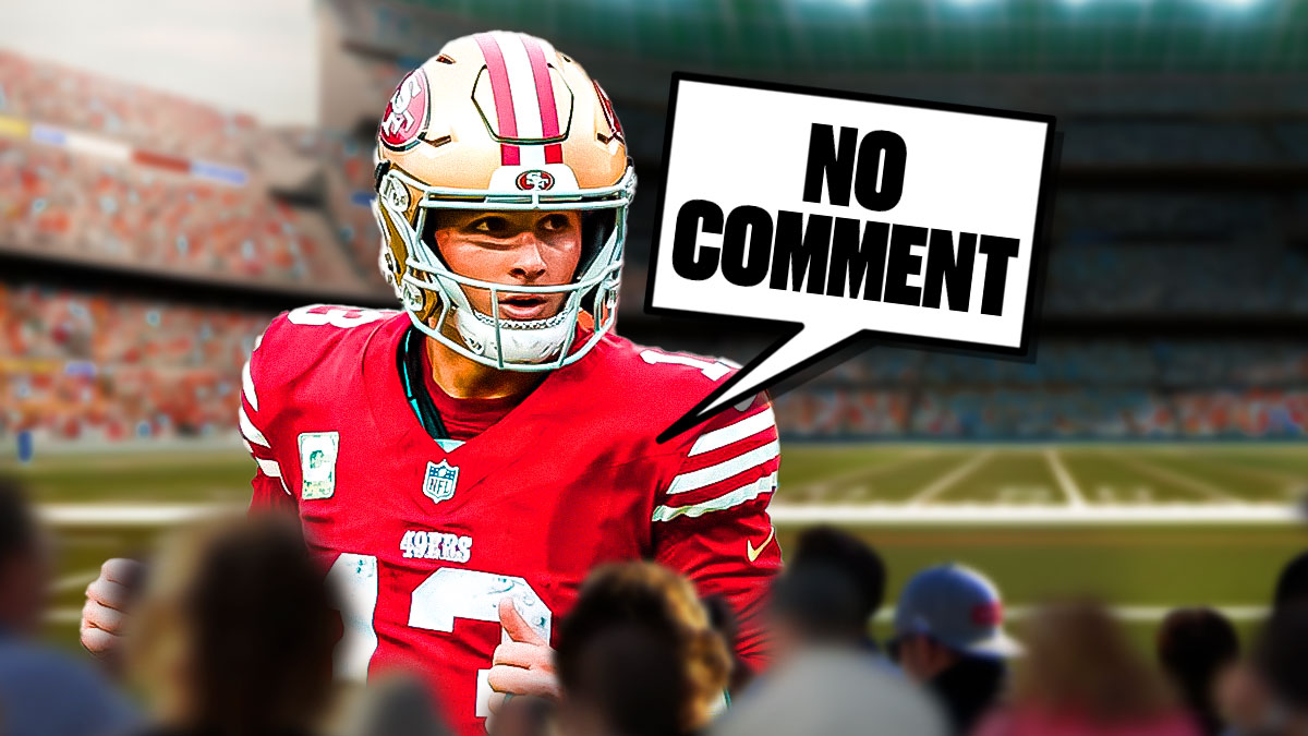 Brock Purdy saying "No comment"