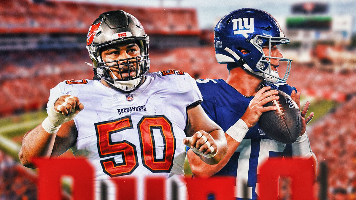 Watch Buccaneers' Vita Via literally steamroll Giants center into helpless Tommy DeVito
