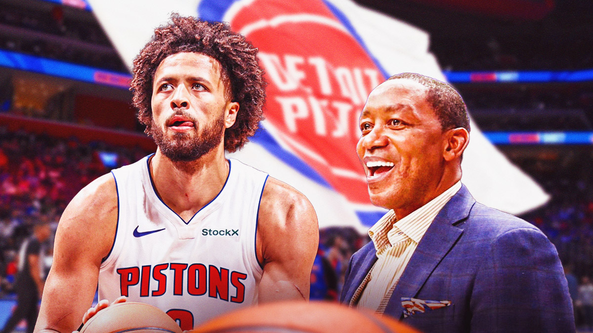 Cade Cunningham (Pistons) with Isiah Thomas (