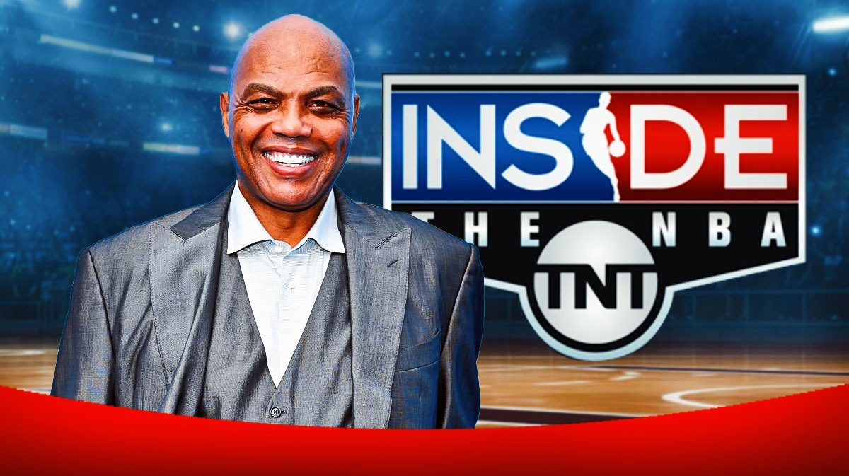 Former NBA player Charles Barkley and the 'Inside the NBA' logo