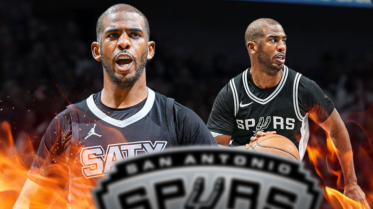 Spurs Chris Paul surrounded by fire