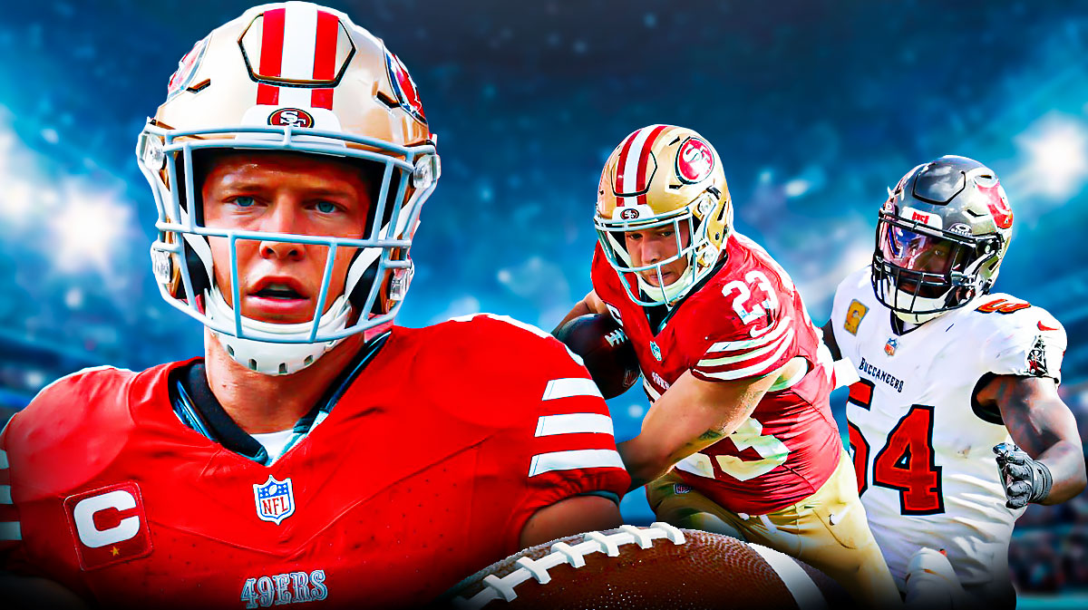 San Francisco 49ers running back Christian McCaffrey against the Tampa Bay Buccaneers