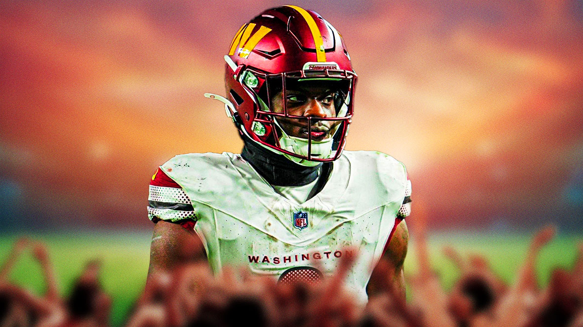 Commanders' Brian Robinson Jr. with stoic expression