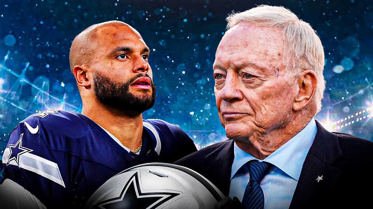 Cowboys Jerry Jones and Cowboys Dak Prescott