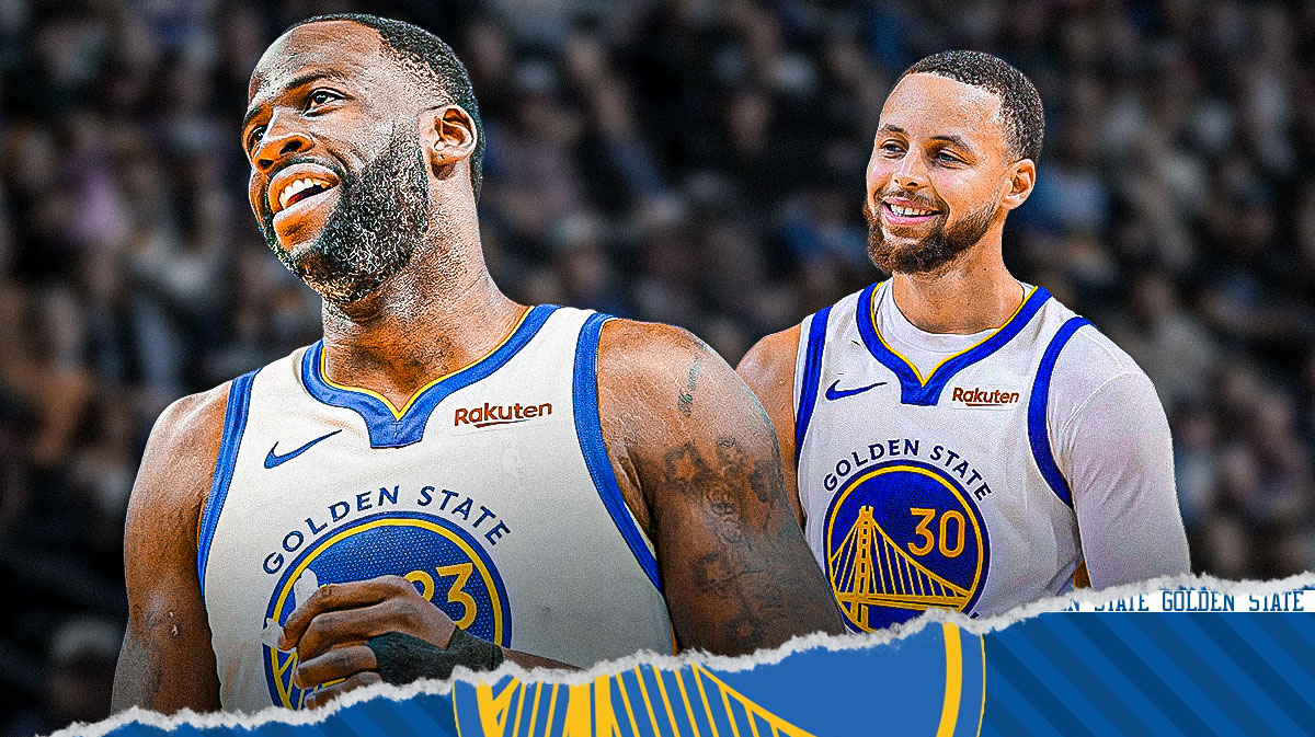 Warriors' Draymond Green next to Stephen Curry
