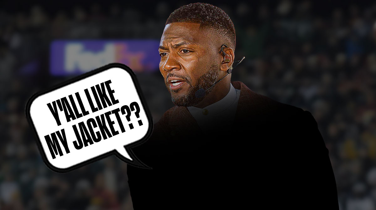 Ryan Clark with a talk bubble Y'ALL LIKE MY JACKET??