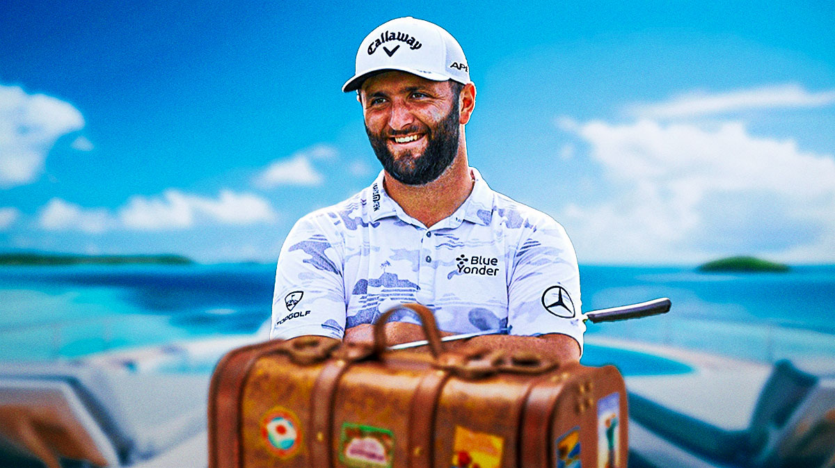 jon rahm smiling on a yacht