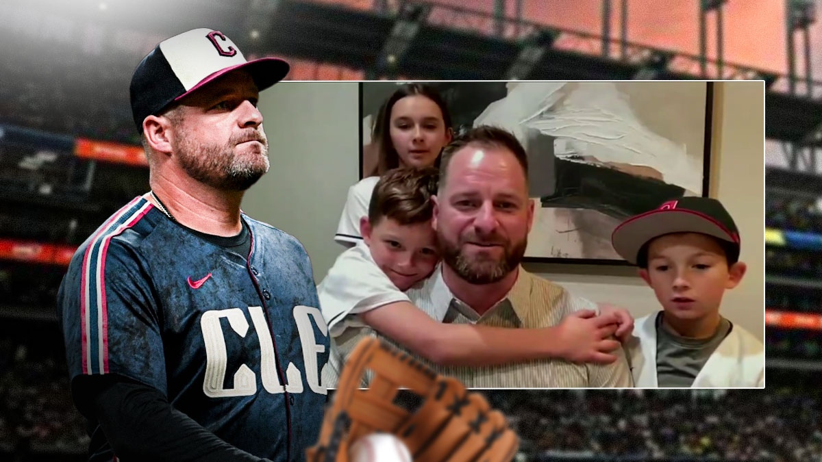 Stephen Vogt (Guardians manager) with his family