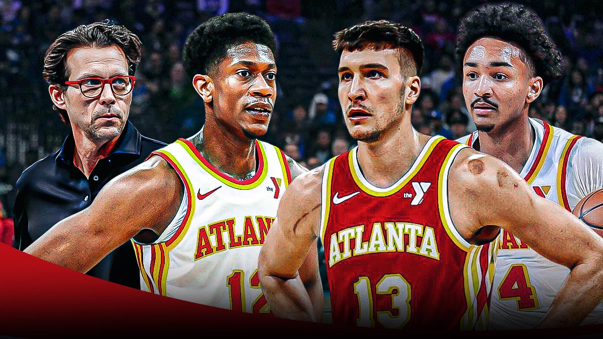 Quin Snyder, De'Andre Hunter, Bogdan Bogdanovic, and Kobe Bufkin.
