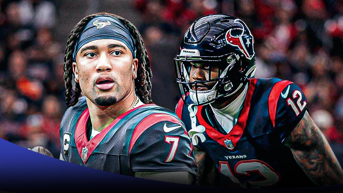 C.J. Stroud in Houston Texans jersey, Nico Collins in Texans jersey
