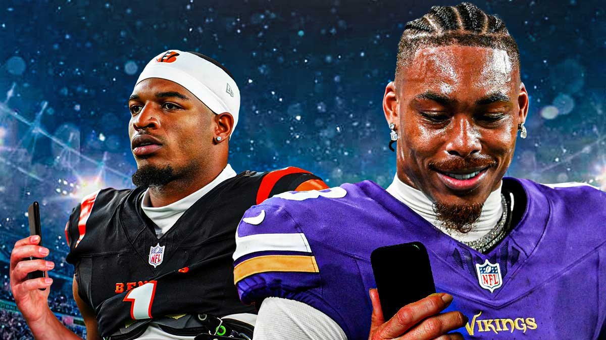 Cincinnati Bengals wide receiving Ja'Marr Chase and Minnesota Vikings wideout Justin Jefferson