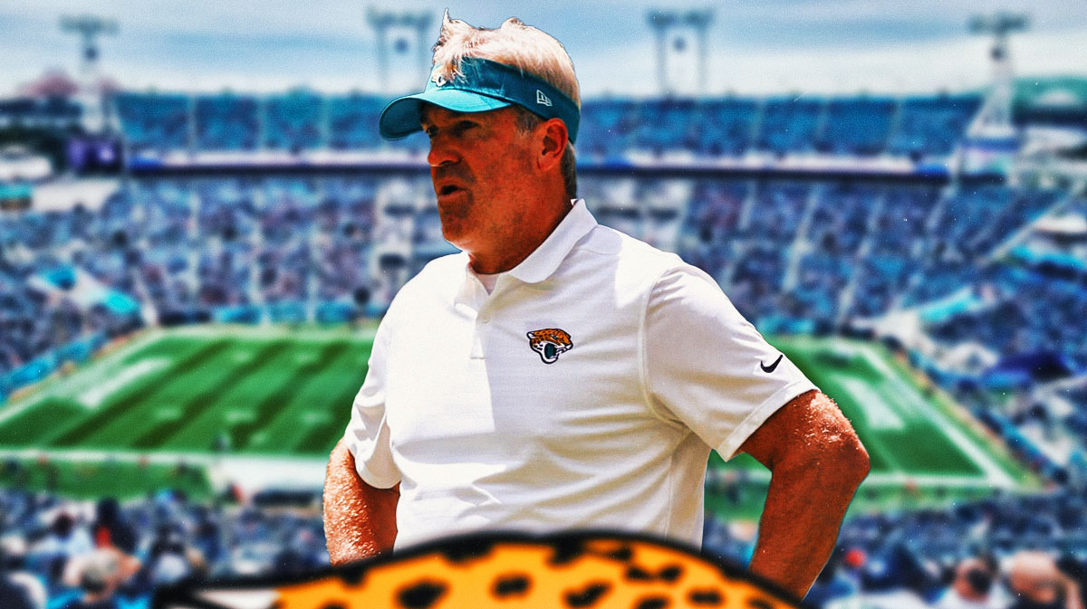 Doug Pederson in Jags gear with stoic expression