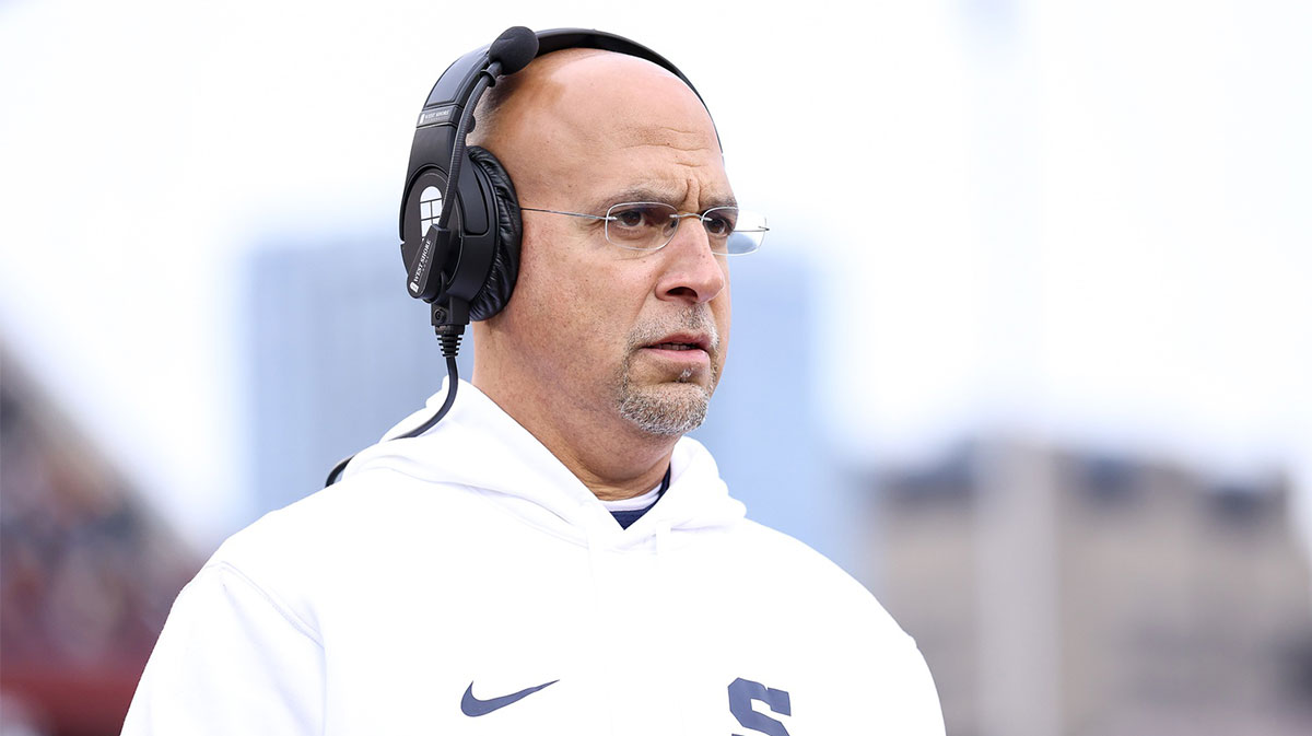 Penn State Nittany Lions head coach James Franklin looks on during the first quarter against the Minnesota Golden Gophers at Huntington Bank Stadium.