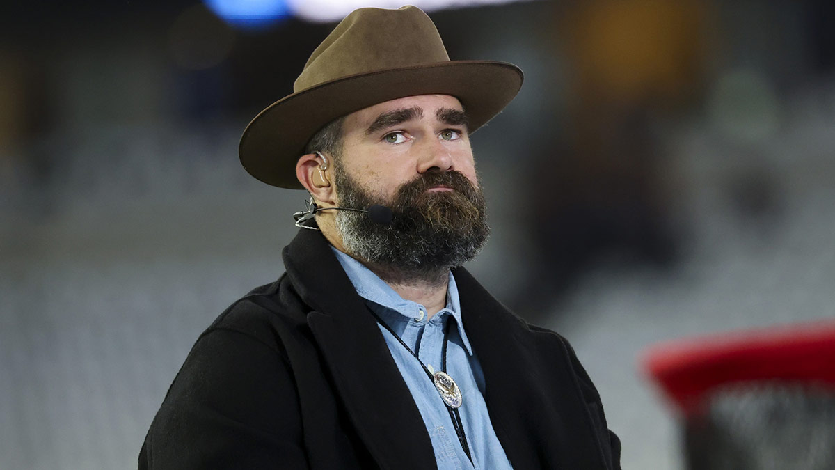 Jason Kelce during Monday Night Football broadcast on November 18, 2024.