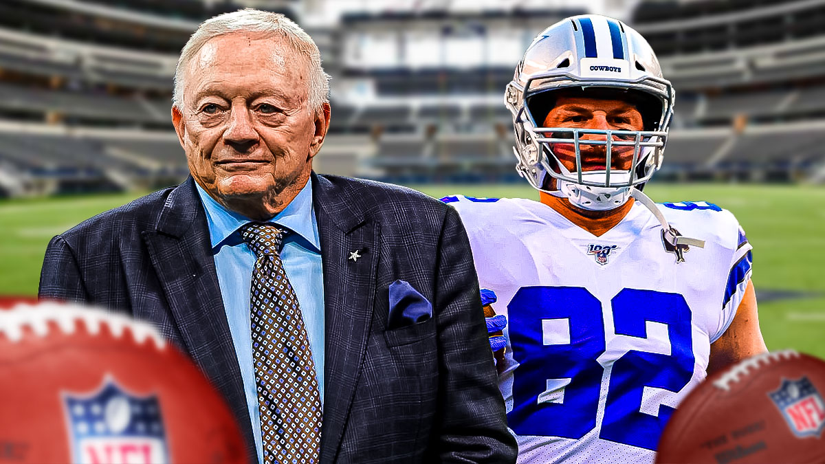 Jerry Jones and ex-Cowboys star Jason Witten inside AT&T Stadium