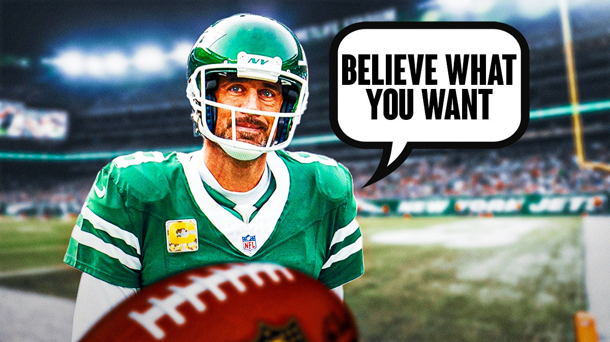 Aaron Rodgers saying "Believe what you want"