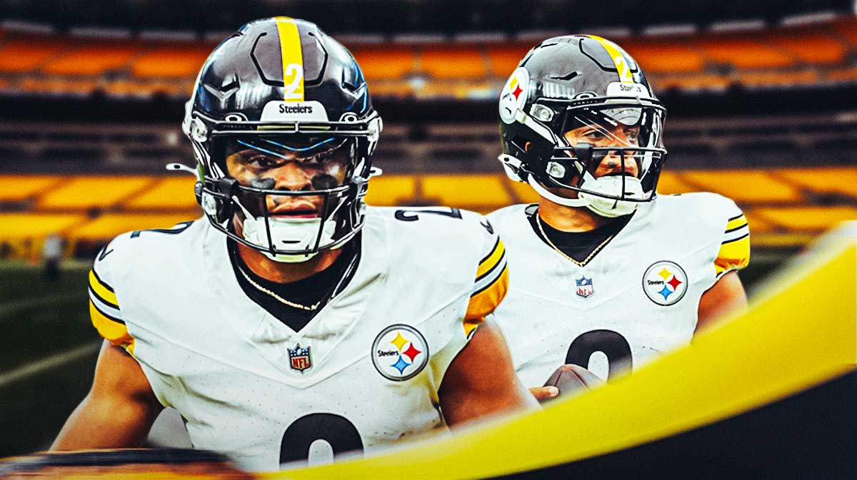 Justin Fields in a Steelers jersey.