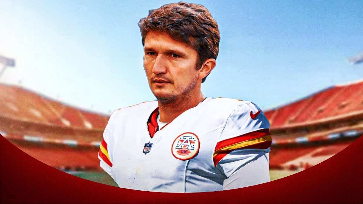 NFL kicker Matthew Wright in a Chiefs jersey.