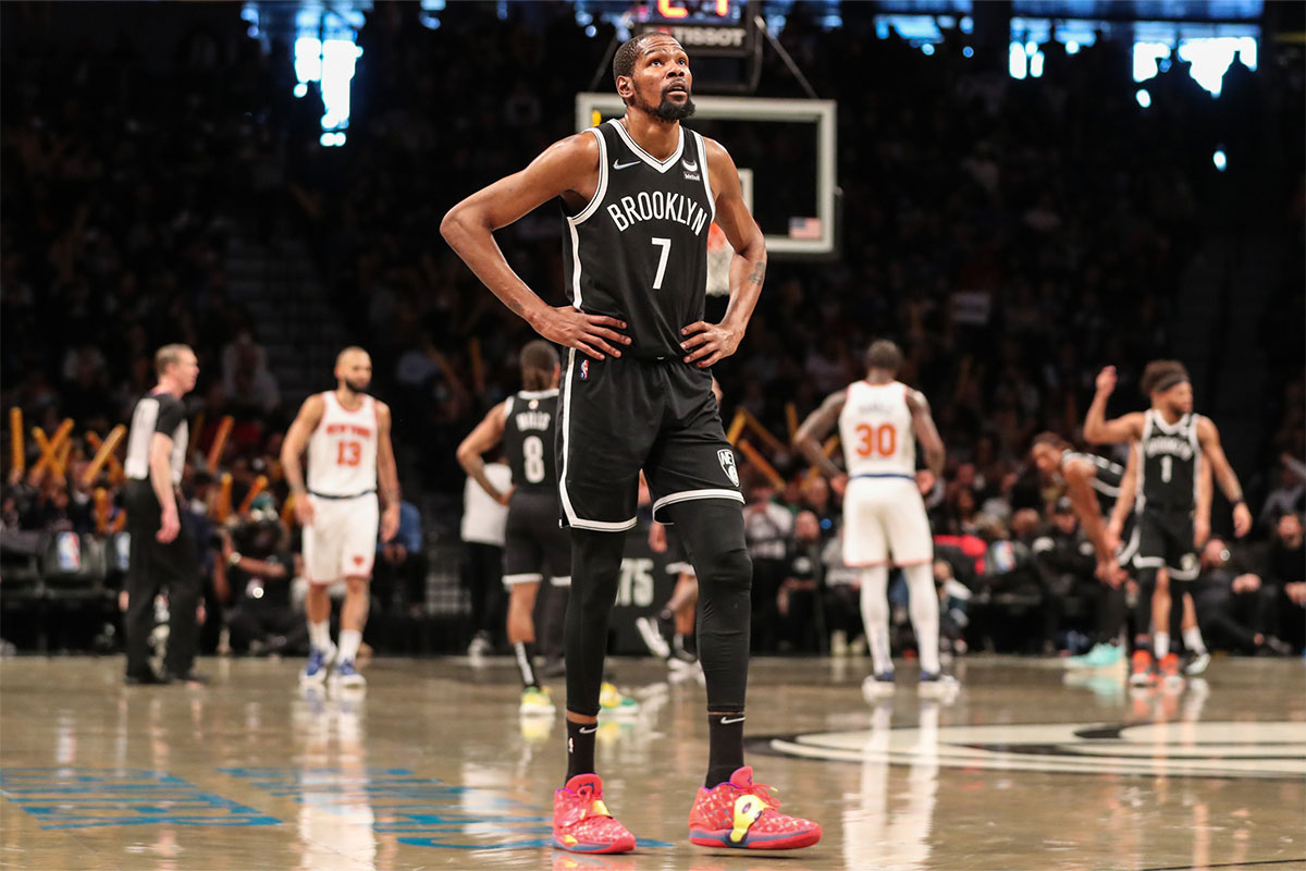 Brooklyn Nets forward Kevin Durant (7) at Barclays Center.