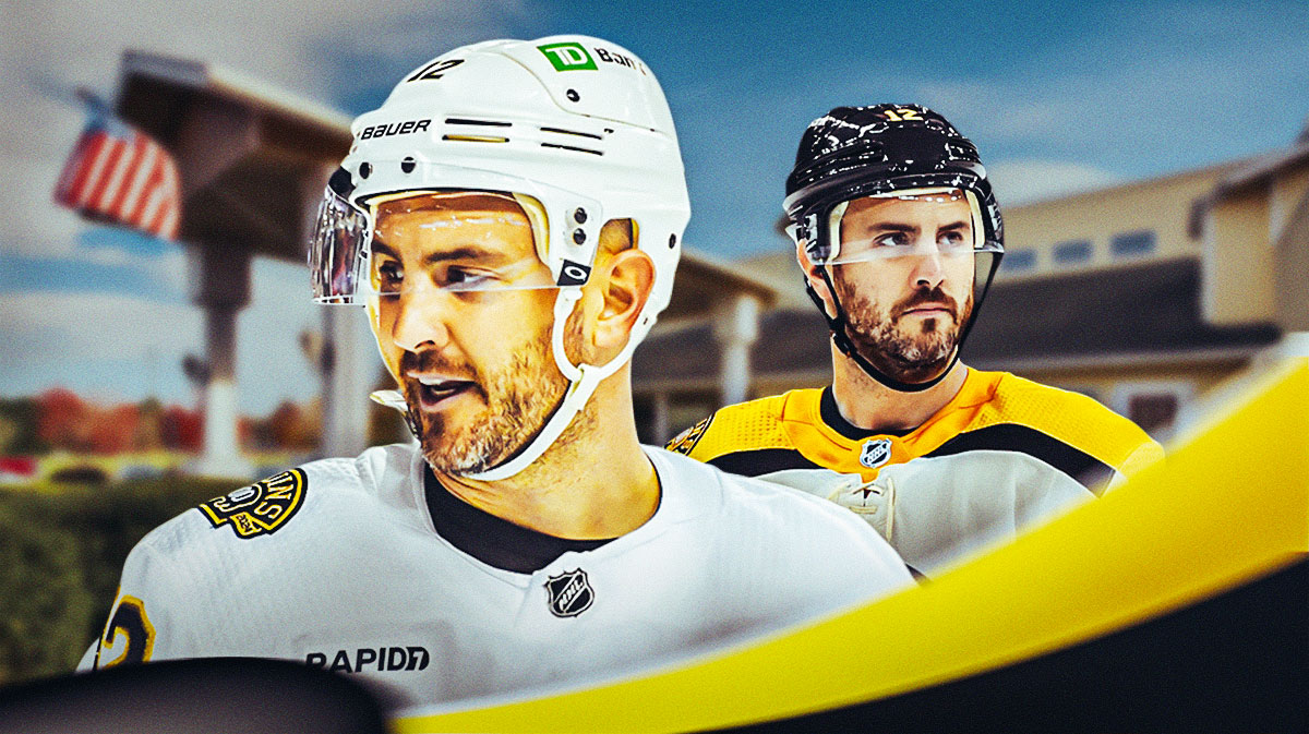 Bruins defenseman Kevin Shattenkirk in front of a retirement home