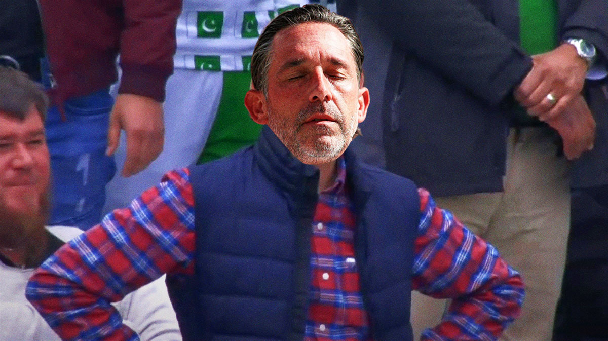 Kyle Shanahan (49ers) as the annoyed cricket fan meme