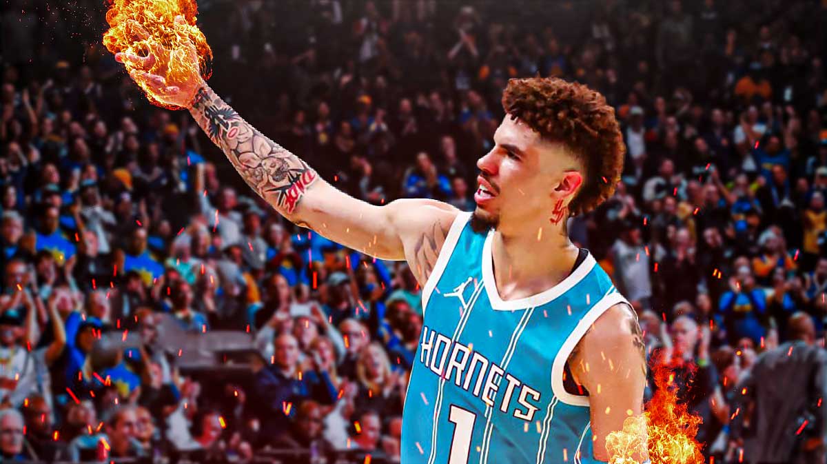 Hornets' LaMelo Ball in flames