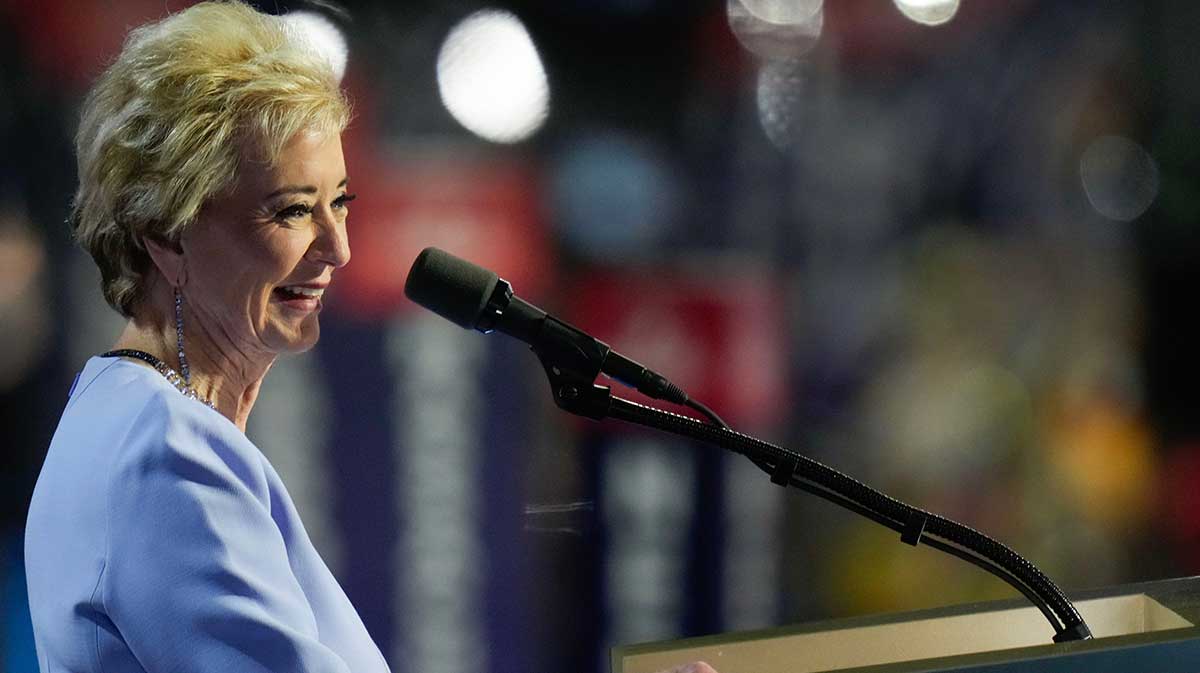 Linda McMahon at the Republican National Convention in 2024.