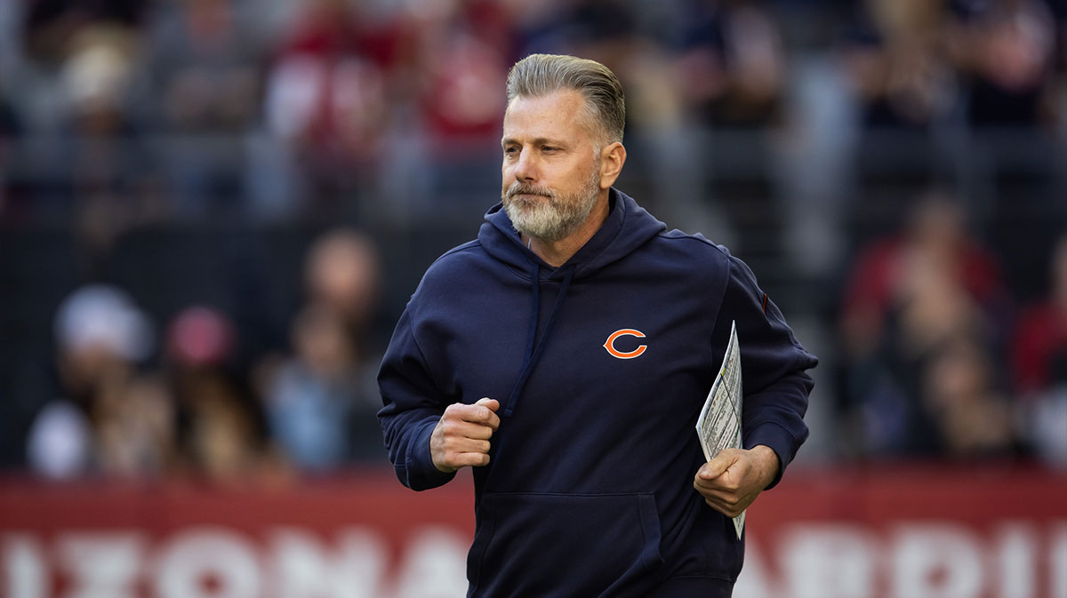 Chicago Bears head coach head coach Matt Eberflus against the Arizona Cardinals at State Farm Stadium.