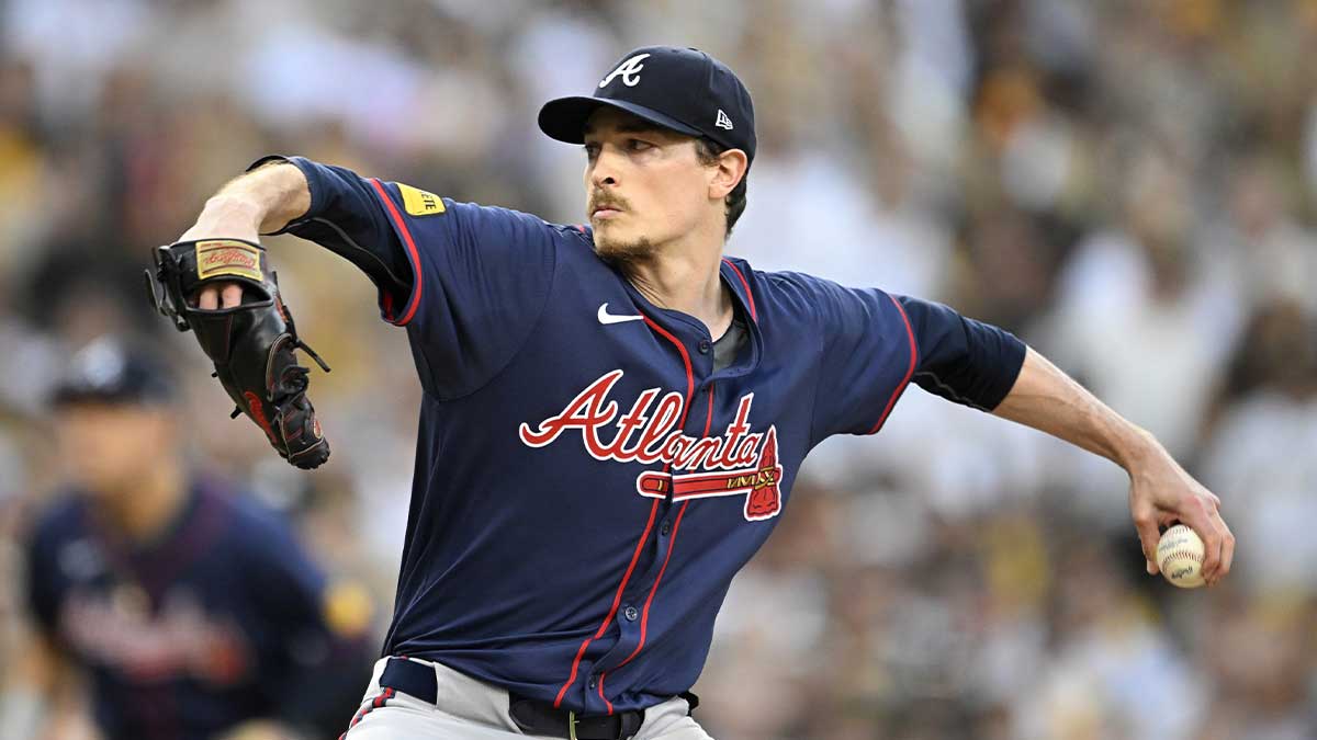 Atlanta Braves pitcher Max Fried (54) throws during the first inning of game two in the Wildcard round for the 2024 MLB Playoffs against the San Diego Padres at Petco Park. 