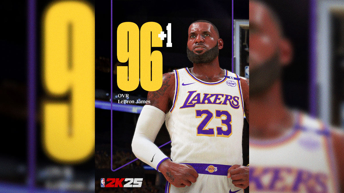 NBA 2K25 player overall ratings has LeBron James increase to a 96