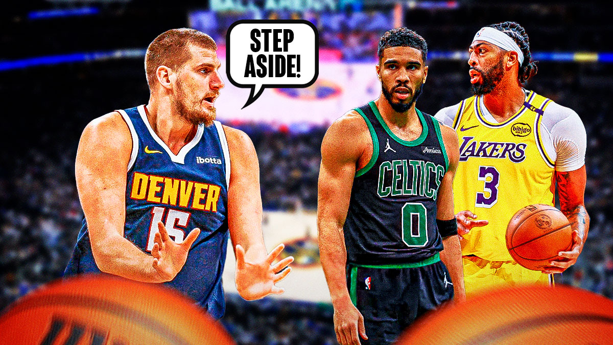 [NBA MVP] Nikola Jokic saying "Step aside" next to Jayson Tatum and Anthony Davis