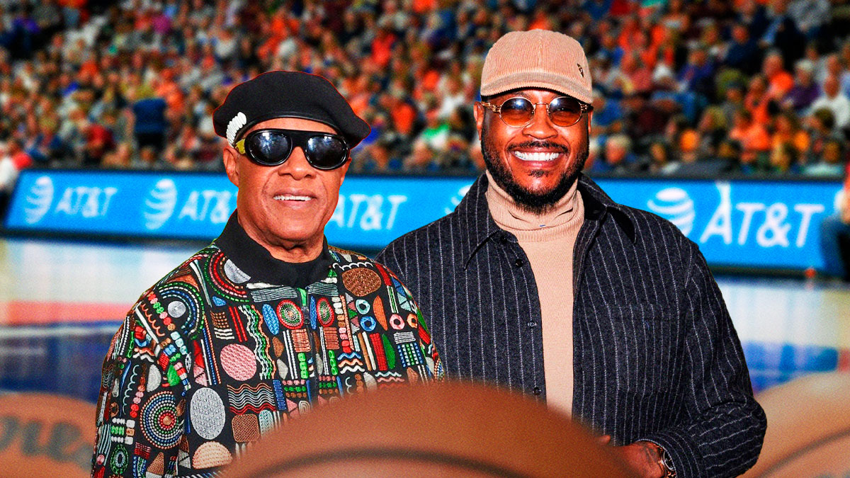Carmelo Anthony and Stevie Wonder
