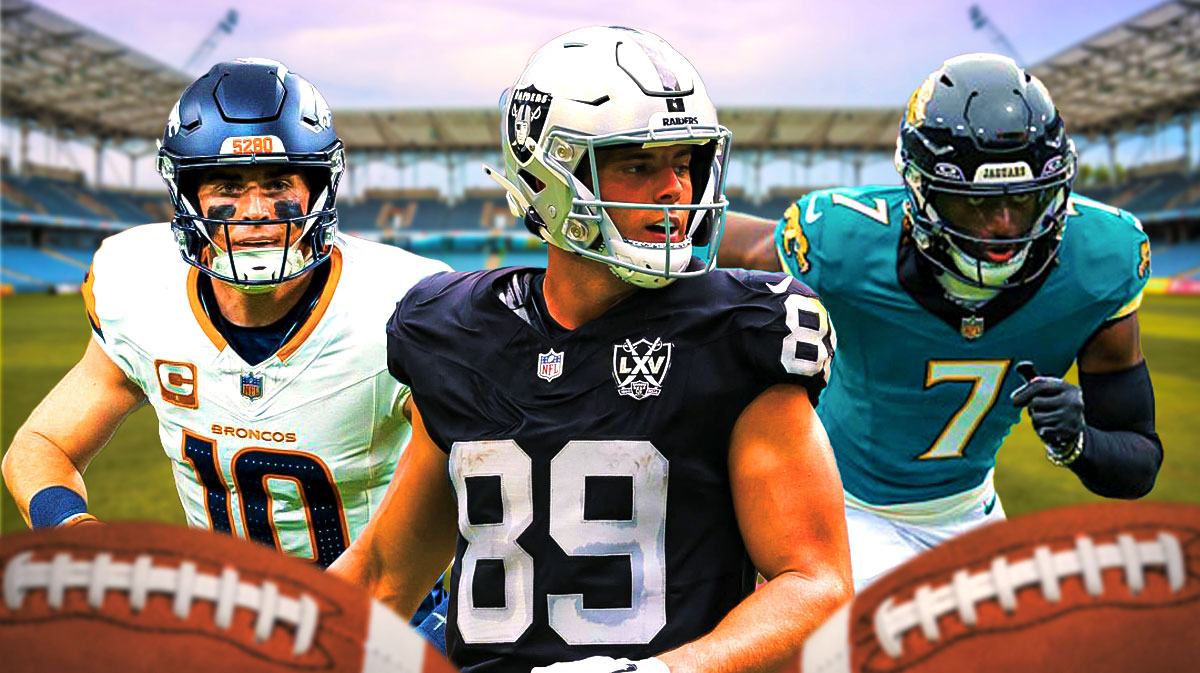 Rookie of the Year Broncos Bo Nix, Raiders Brock Bowers, and Jaguars Brian Thomas Jr