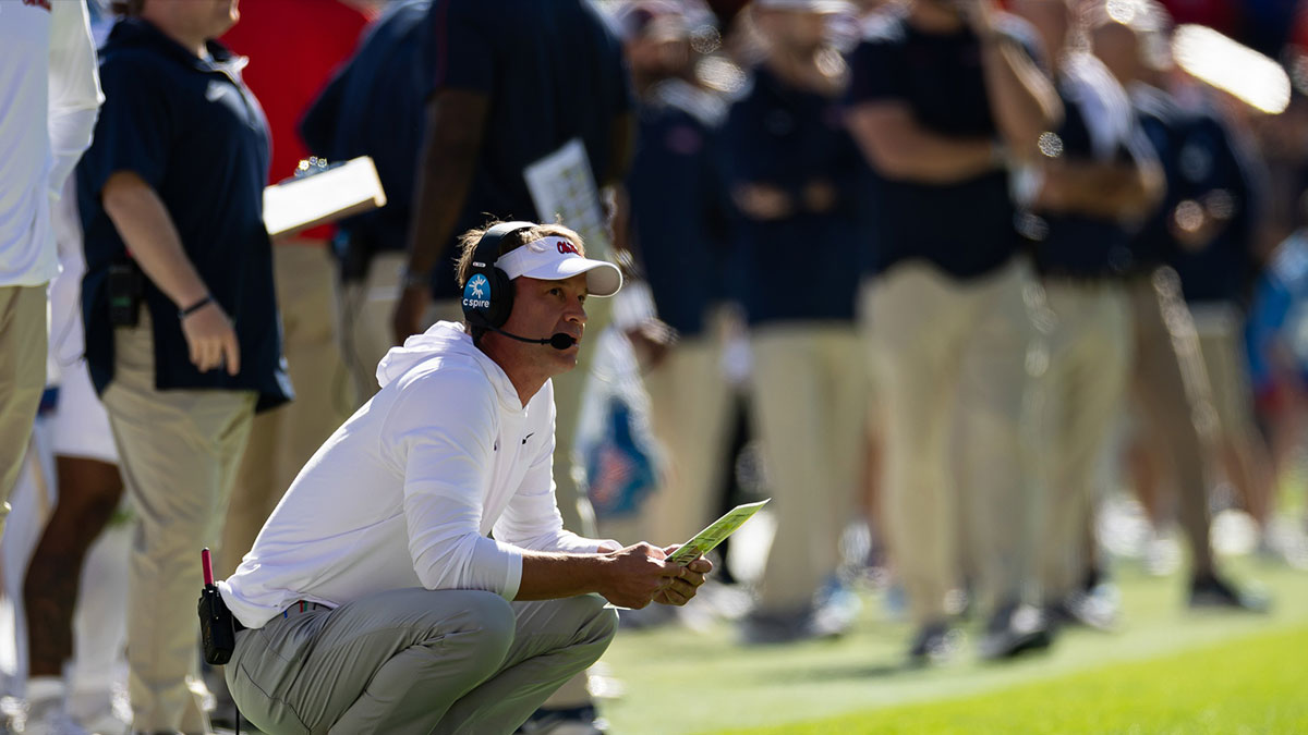 Ole Miss head coach Lane Kiffin